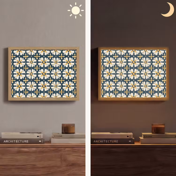 Lightbox - Wandlamp - Motief - Tegel - Okergeel — 6
