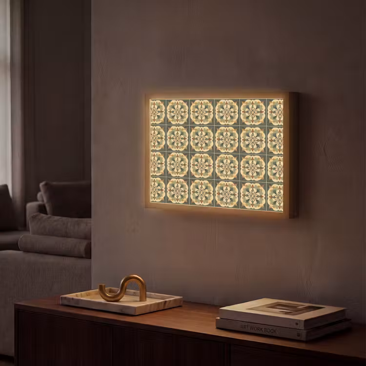 Lightbox - Wandlamp - Ornament - Patroon - Groen — 2
