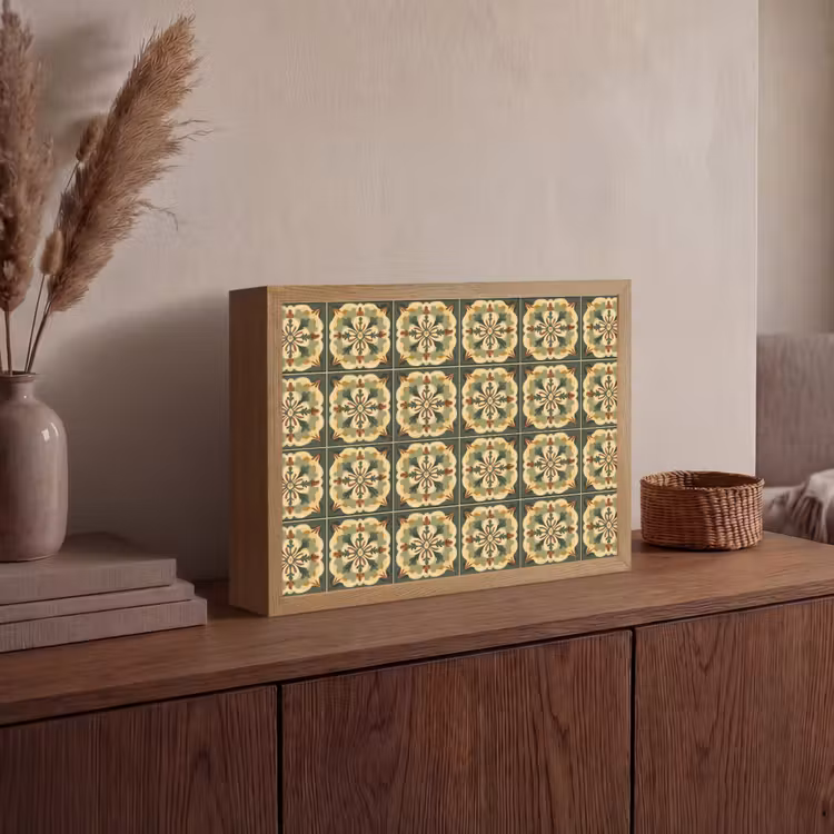 Lightbox - Wandlamp - Ornament - Patroon - Groen — 4