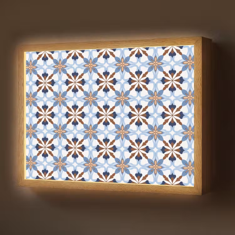 Lightbox - Wandlamp - Ornament - Tegel - Kleurrijk — 1