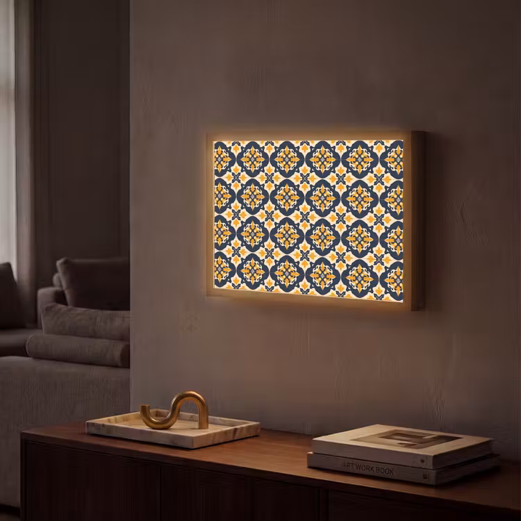 Lightbox - Wandlamp - Patroon - Siertegel - Kleurrijk — 2