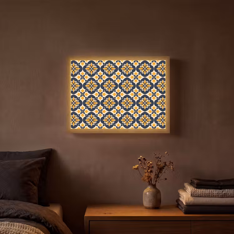 Lightbox - Wandlamp - Patroon - Siertegel - Kleurrijk — 3