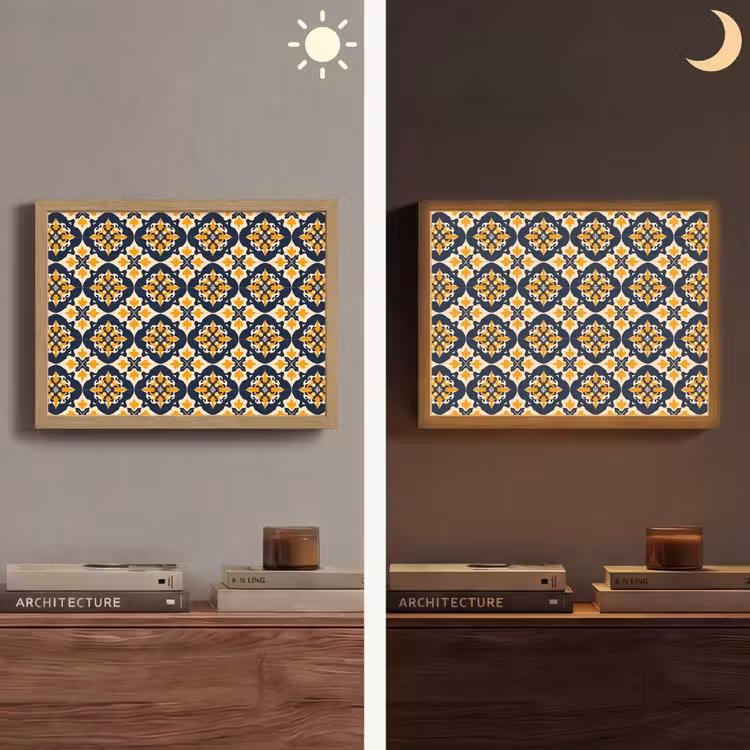 Lightbox - Wandlamp - Patroon - Siertegel - Kleurrijk — 6