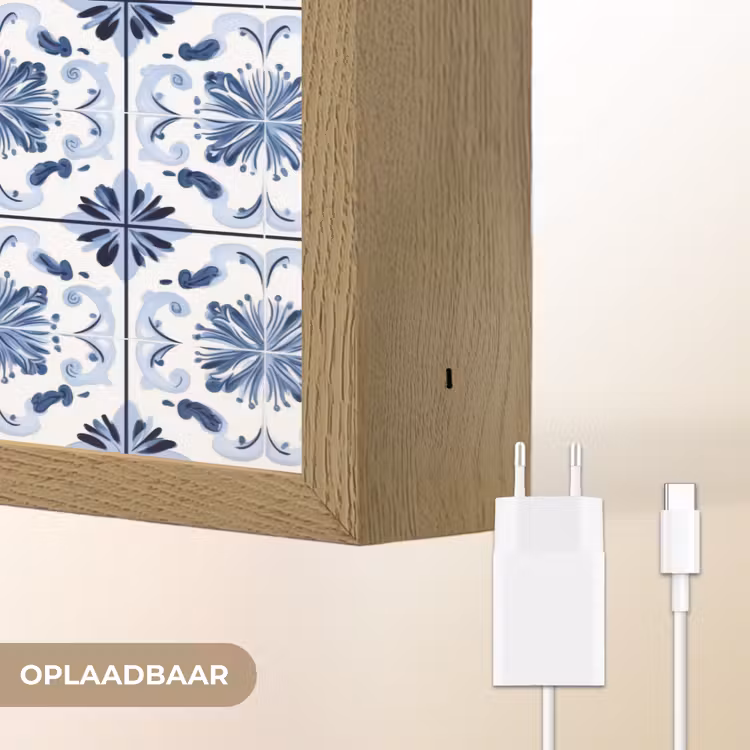Lightbox - Wandlamp - Patroon - Tegel - Blauw — 7