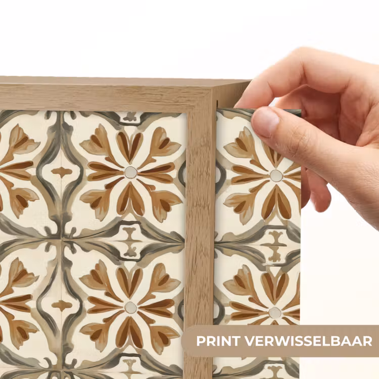 Lightbox - Wandlamp - Siertegel - Patroon - Bruin — 5