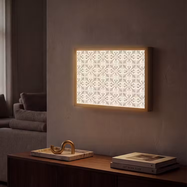 Lightbox - Wandlamp - Tegel - Motief - Beige — 2