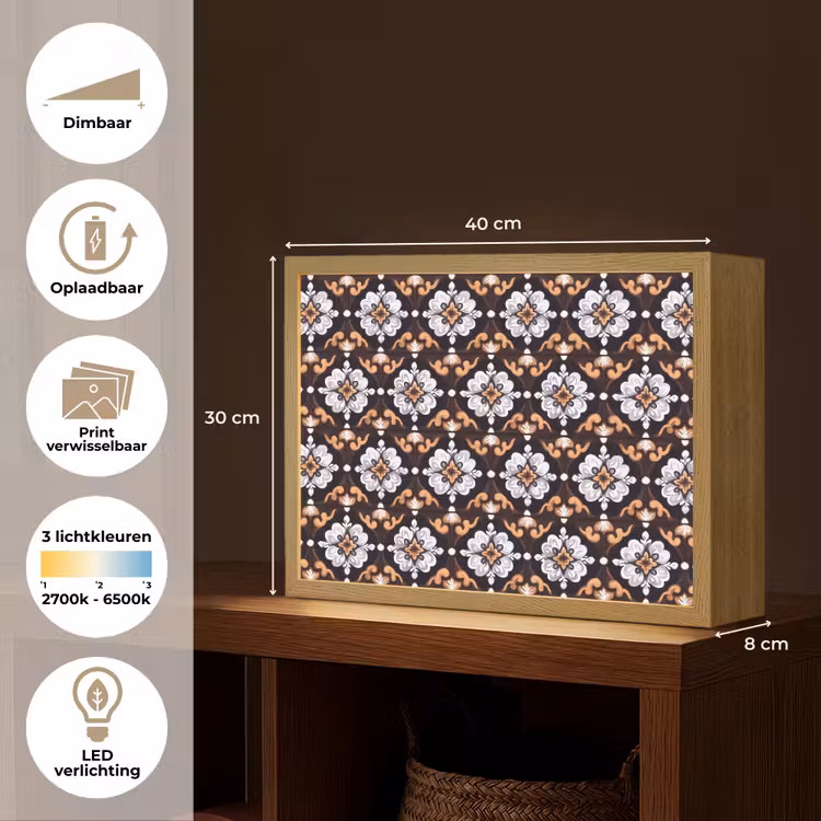 Lightbox - Wandlamp - traditioneel - Element - Kleurrijk — 10