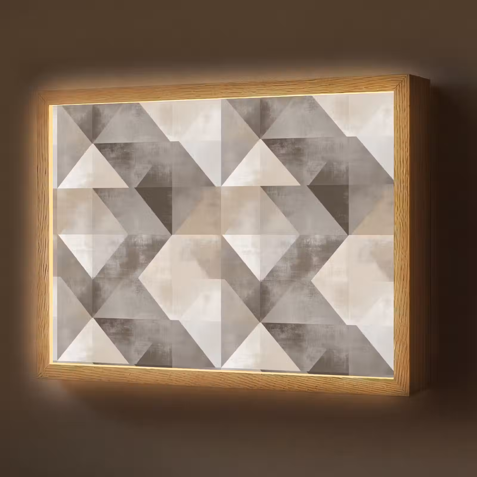 Lightbox - Wandlamp - Geometrisch - Motief - Aardetinten — 1