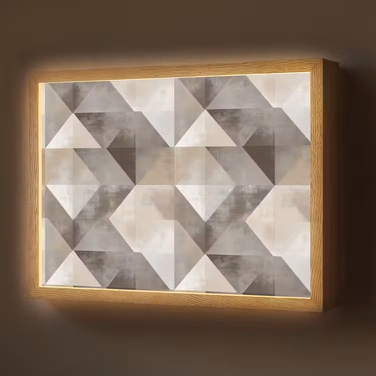 Lightbox - Wandlamp - Geometrisch - Motief - Aardetinten — 1