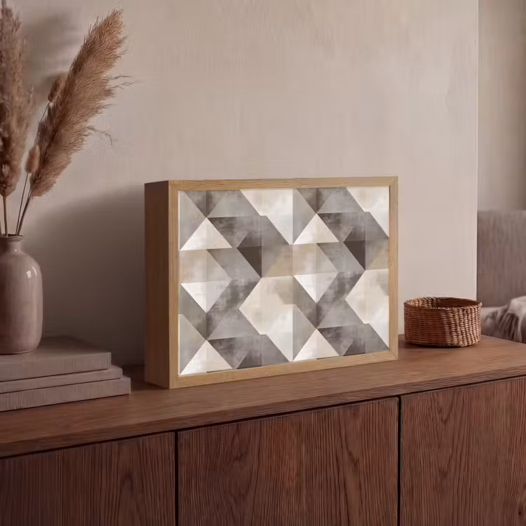 Lightbox - Wandlamp - Geometrisch - Motief - Aardetinten — 4
