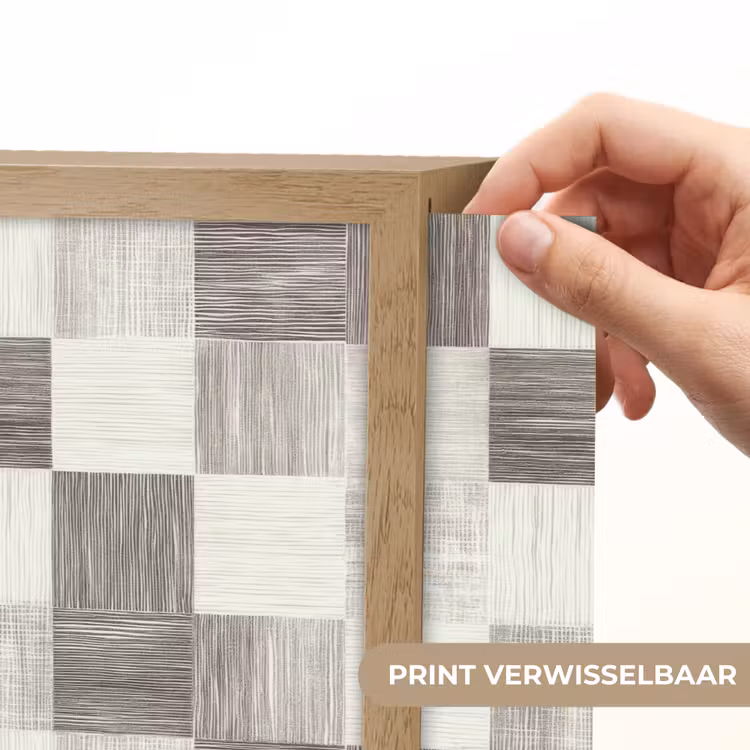 Lightbox - Wandlamp - Patroon - Dambord - Houtnerf — 5