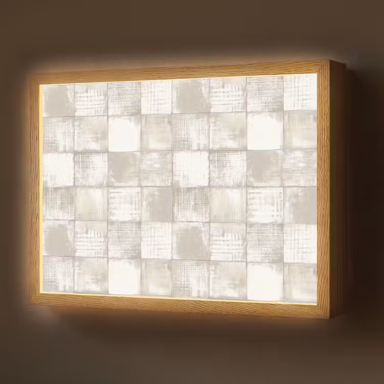 Lightbox - Wandlamp - Tegel - Patroon - Verweerd — 1
