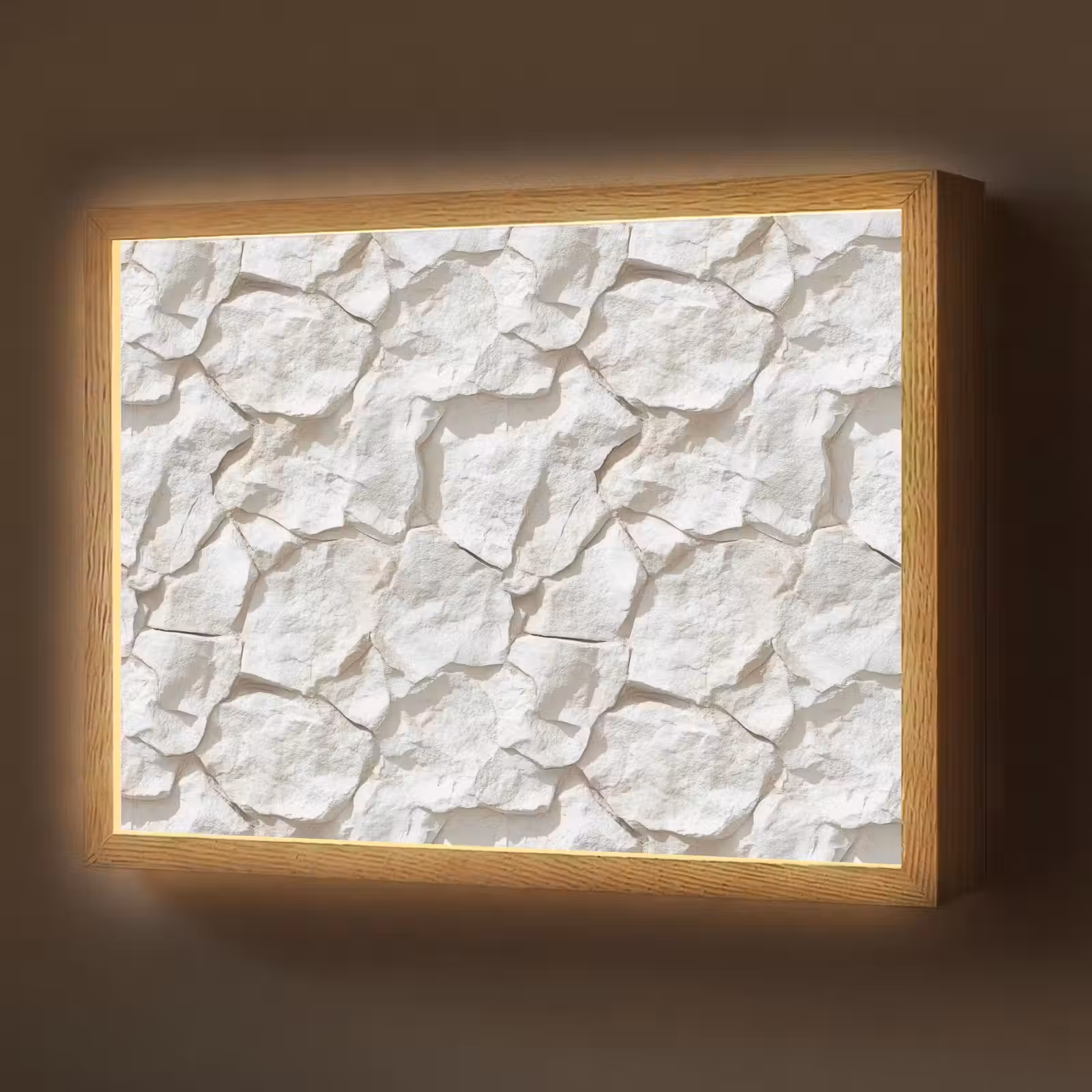 Lightbox - Wandlamp - Structuur - Rots - Wit — 1