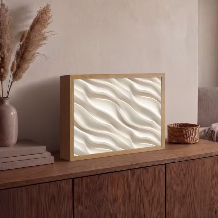 Lightbox - Wandlamp - Diagonaal - Golven - Crème — 4