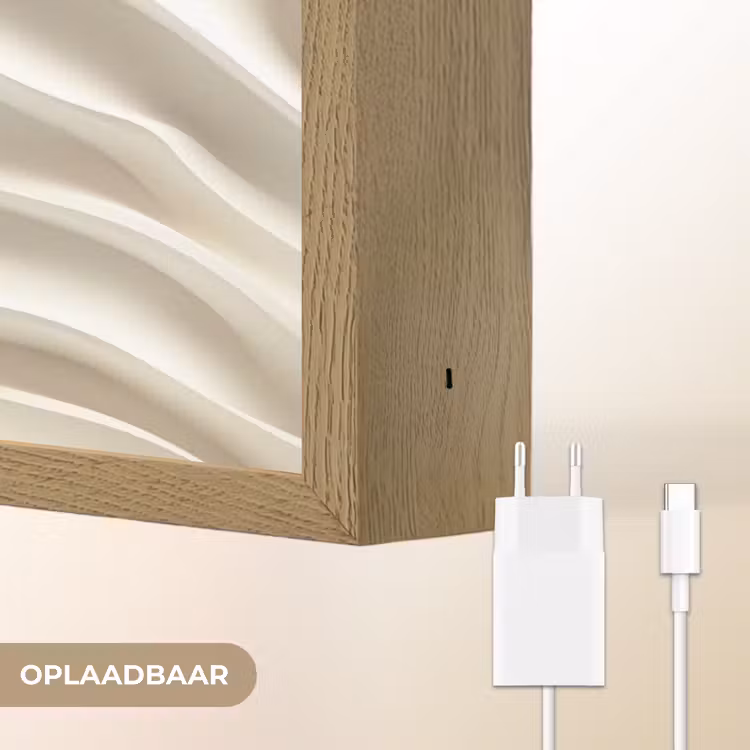 Lightbox - Wandlamp - Diagonaal - Golven - Crème — 7