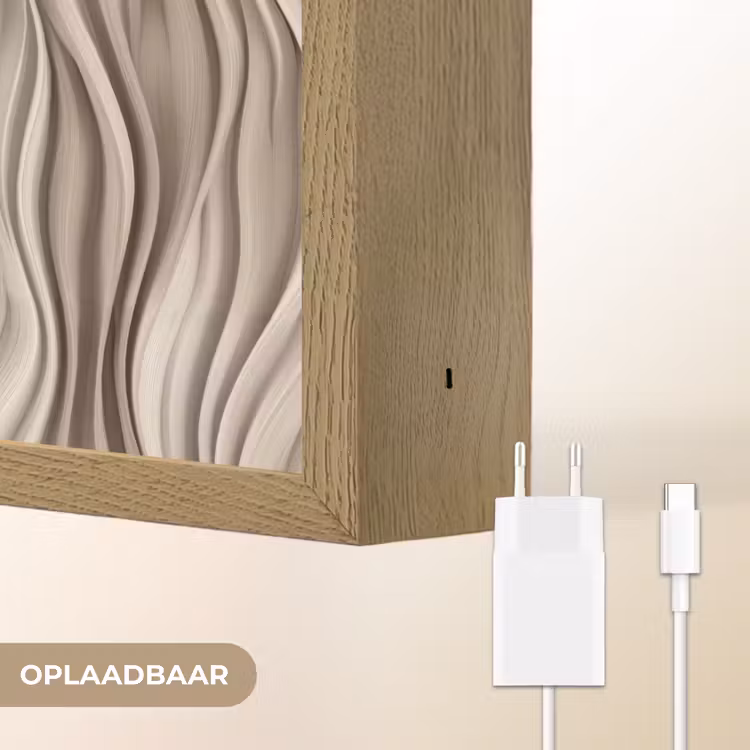 Lightbox - Wandlamp - Golven - 3D - Crème — 7
