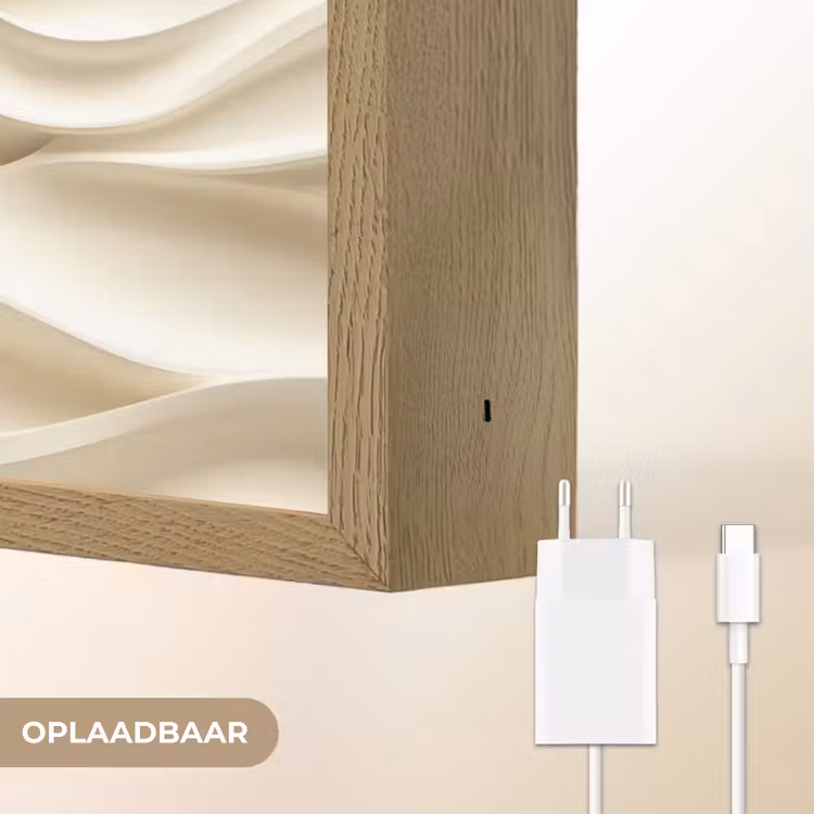 Lightbox - Wandlamp - Lijnen - Golvend - Crème — 7