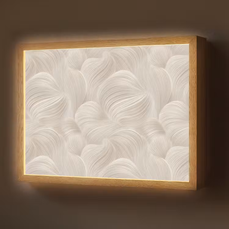 Lightbox - Wandlamp - Lijnen - Waaier - Beige — 1