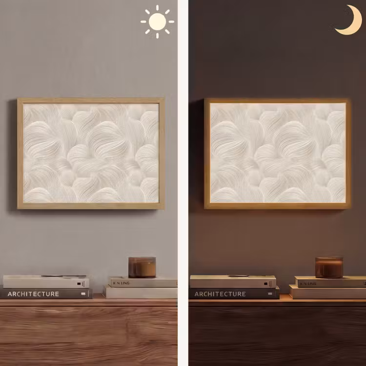 Lightbox - Wandlamp - Lijnen - Waaier - Beige — 6