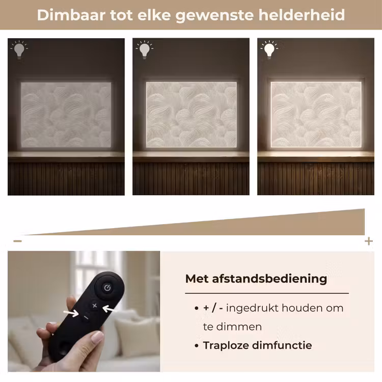 Lightbox - Wandlamp - Lijnen - Waaier - Beige — 9