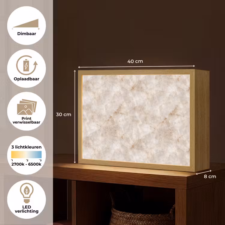 Lightbox - Wandlamp - Marmer - Patroon - Klassiek — 10