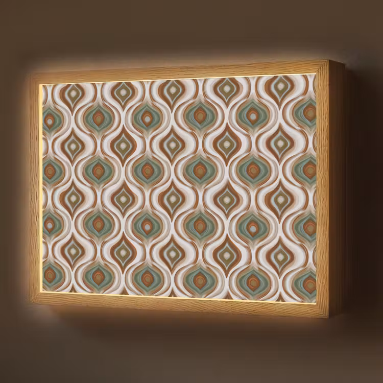 Lightbox - Wandlamp - Motief - Patroon - Kleurrijk — 1
