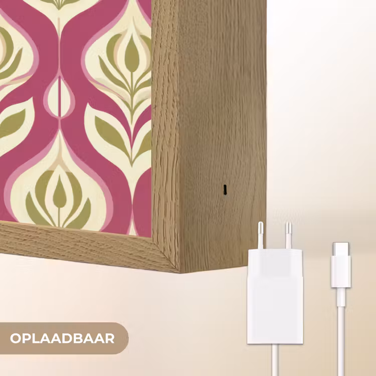 Lightbox - Wandlamp - Retro - Floraal - Paars — 7