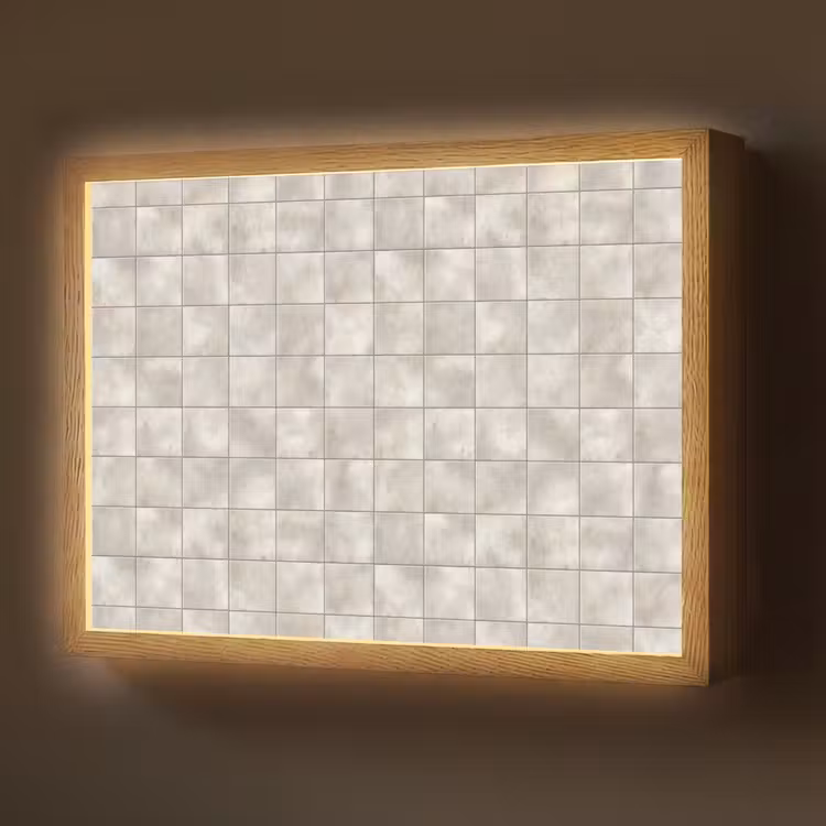 Lightbox - Wandlamp - Tegels - Natuurlijk - Grijs — 1