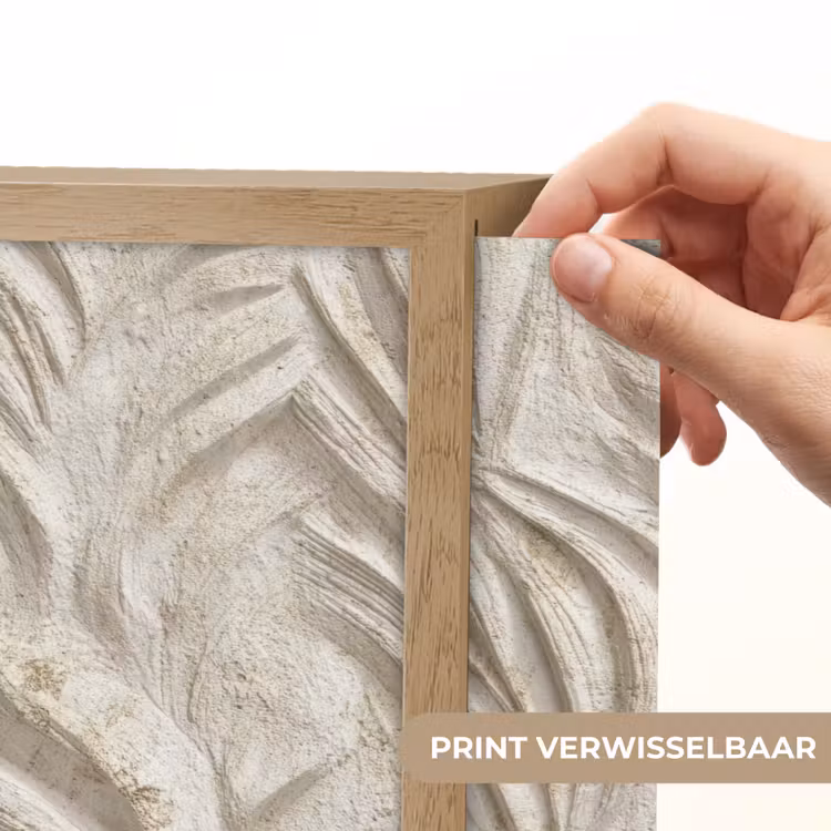 Lightbox - Wandlamp - Textuur - Reliëf - Beige — 5