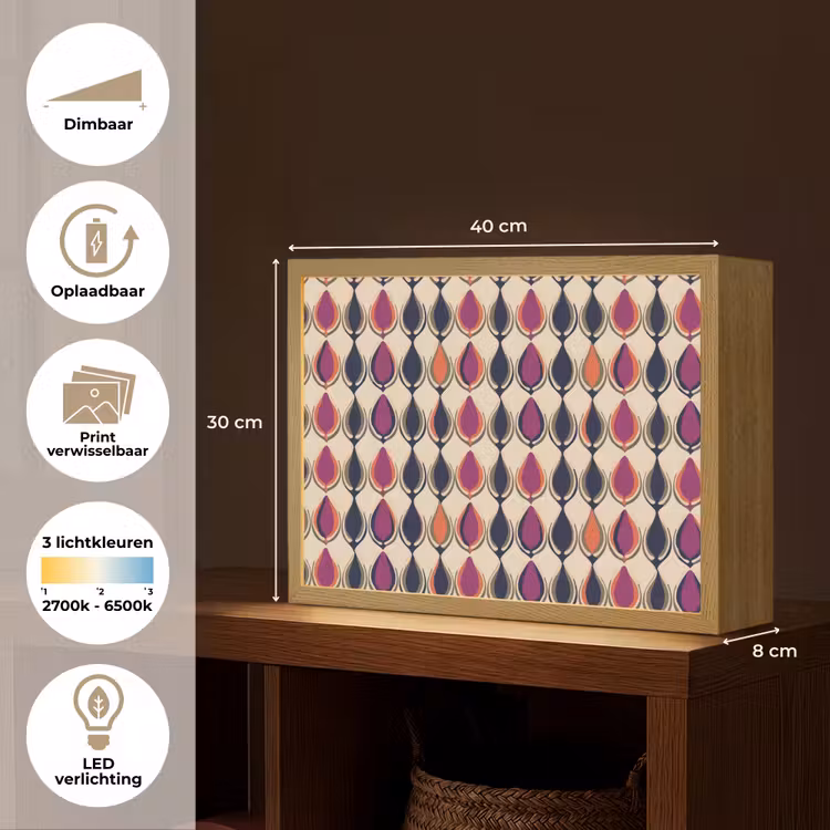 Lightbox - Wandlamp - Vintage - Retro - Kleurrijk — 10