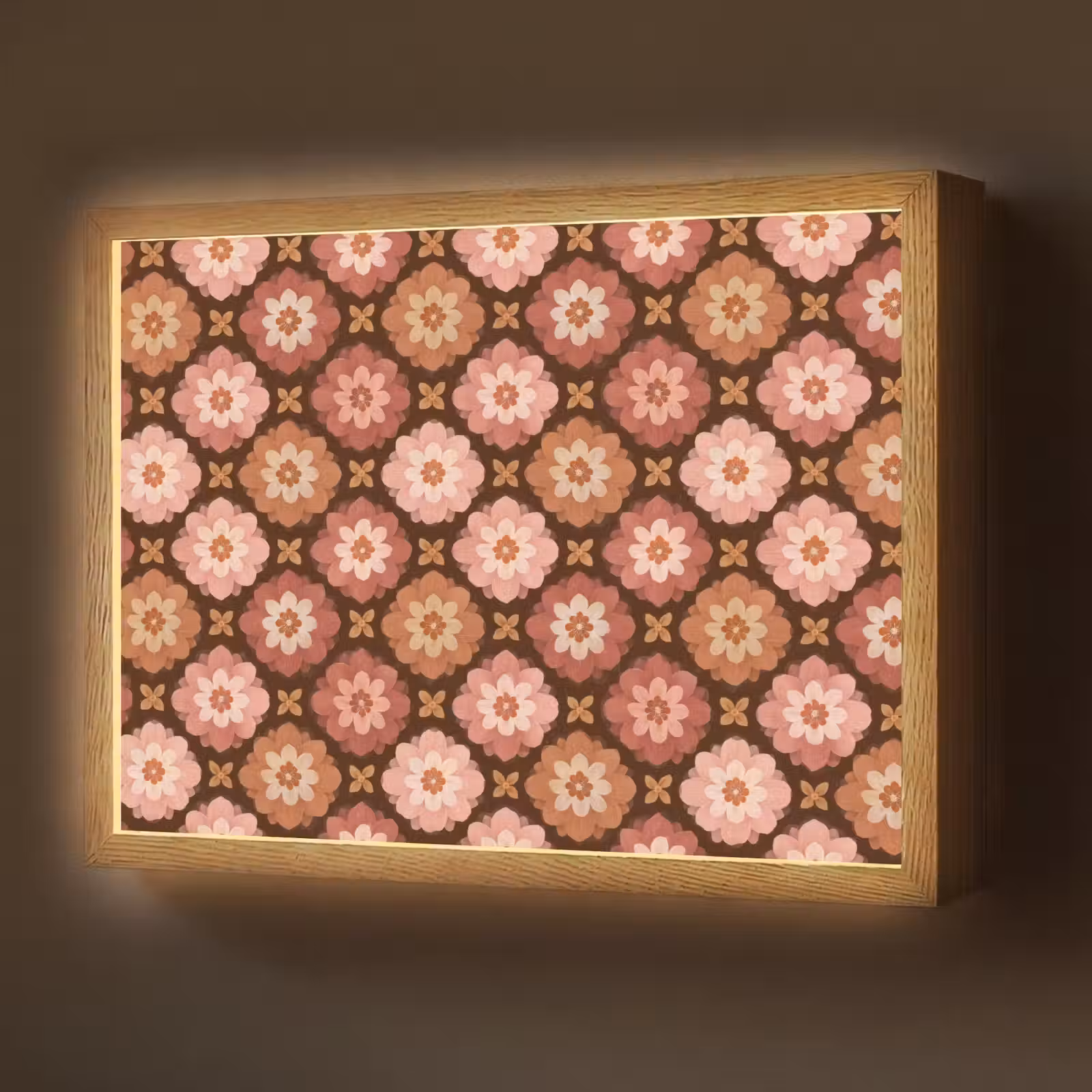Lightbox - Wandlamp - Geometrisch - Bloemen - Kleurrijk — 1