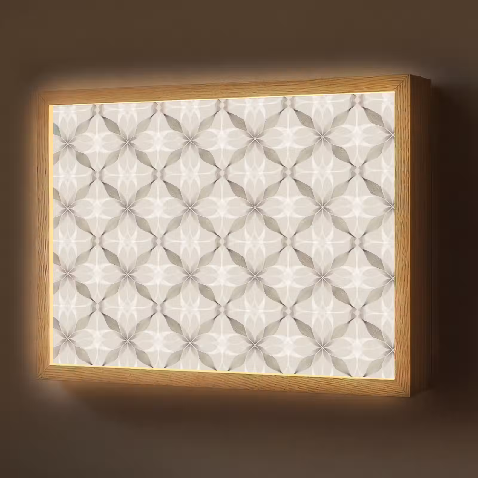 Lightbox - Wandlamp - Grafisch - Patroon - Grijs — 1