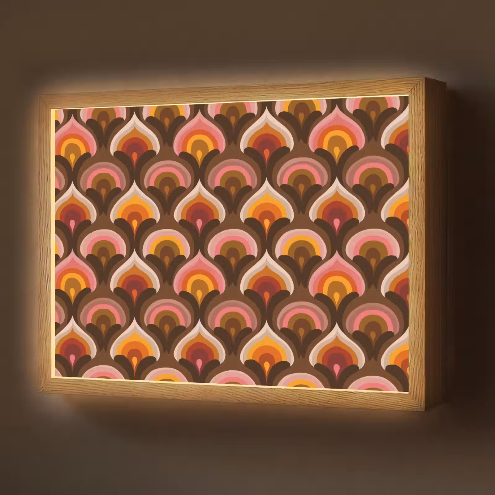 Lightbox - Wandlamp - Patroon - Retro - Kleurrijk — 1