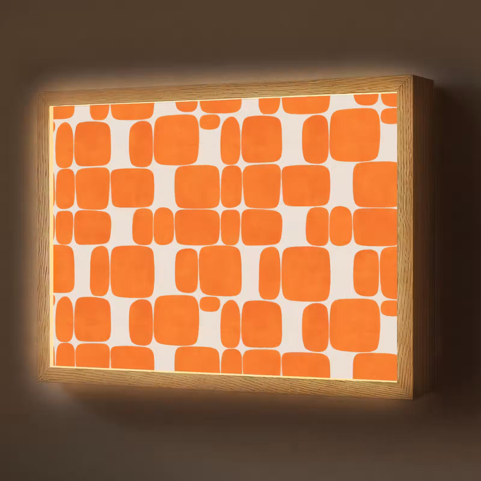 Lightbox - Wandlamp - Patroon - Retro - Oranje — 1