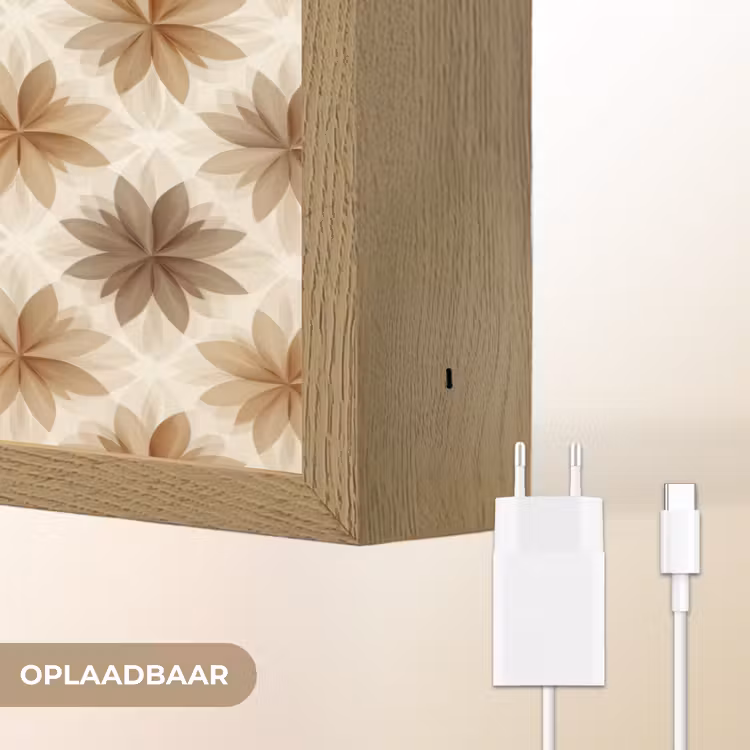 Lightbox - Wandlamp - Geografisch - Patroon - Bruin — 7