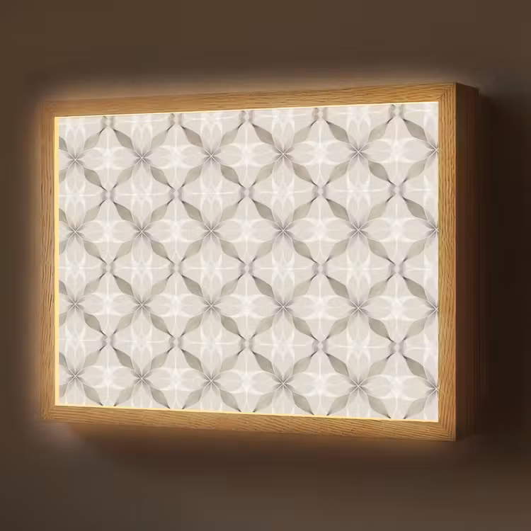 Lightbox - Wandlamp - Grafisch - Patroon - Grijs — 1