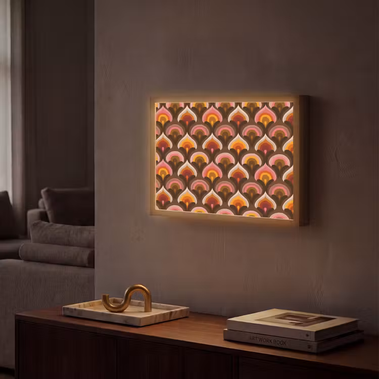 Lightbox - Wandlamp - Patroon - Retro - Kleurrijk — 2