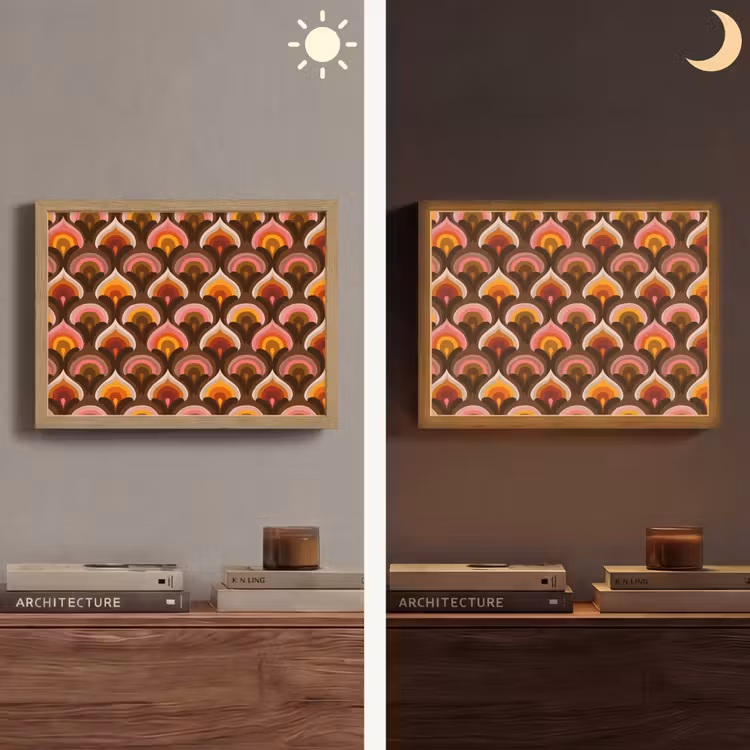Lightbox - Wandlamp - Patroon - Retro - Kleurrijk — 6