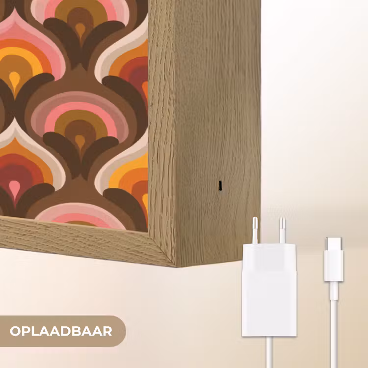 Lightbox - Wandlamp - Patroon - Retro - Kleurrijk — 7