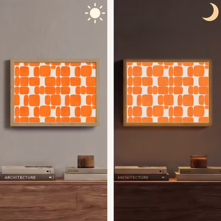 Lightbox - Wandlamp - Patroon - Retro - Oranje — 6