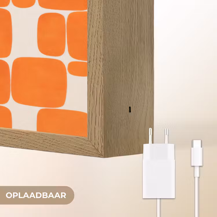 Lightbox - Wandlamp - Patroon - Retro - Oranje — 7