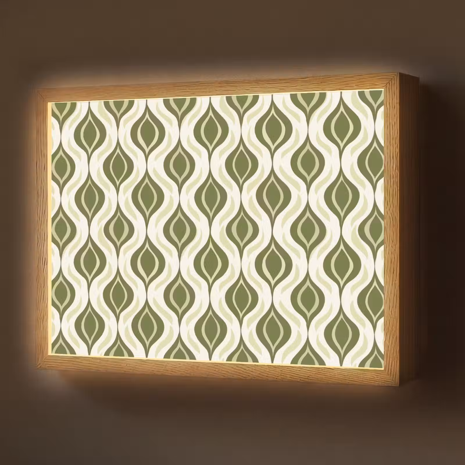 Lightbox - Wandlamp - Patroon - Retro - Groen — 1