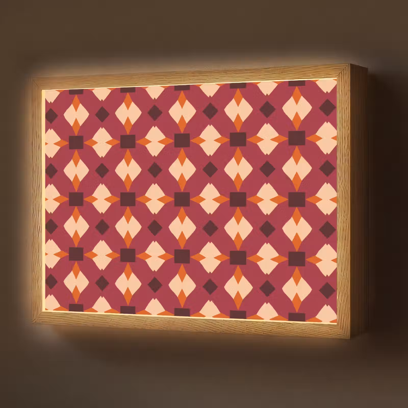 Lightbox - Wandlamp - Retro - Patroon - Kleurrijk — 1