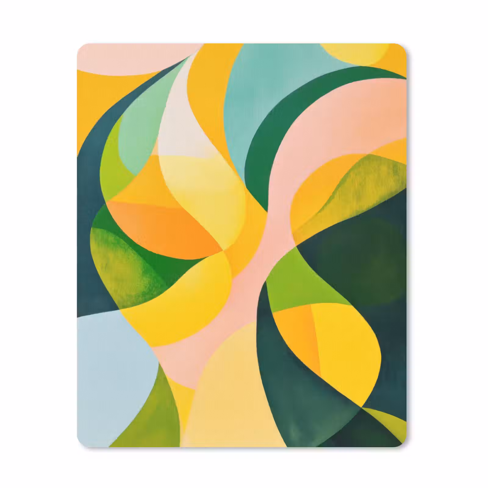 Muismat - Abstract - Geel - Roze - Groen — 1