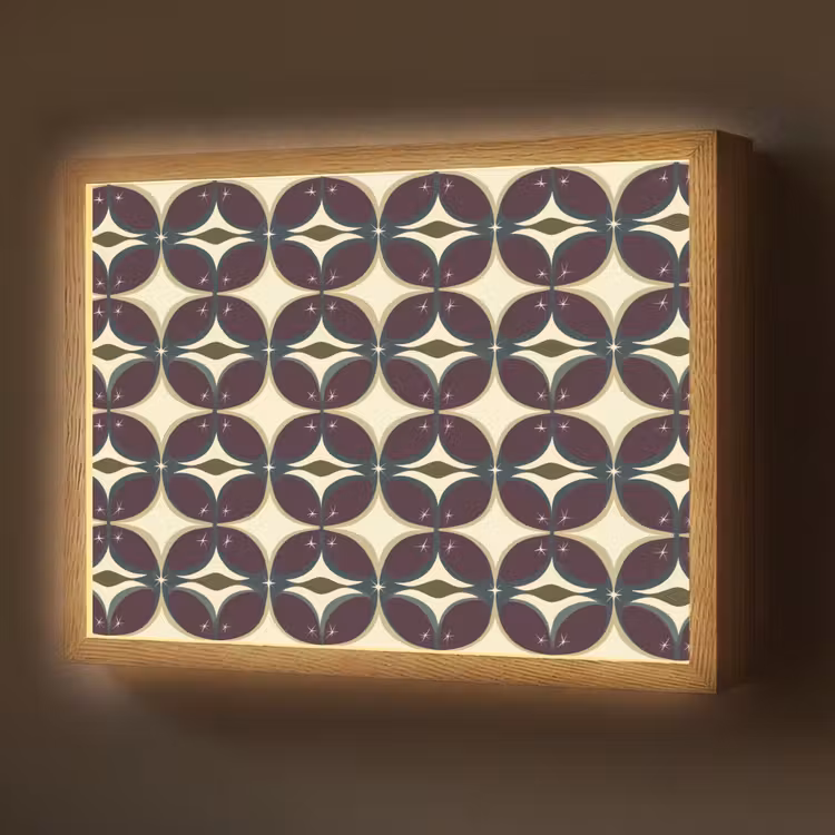 Lightbox - Wandlamp - Cirkel - Retro - Kleurrijk — 1