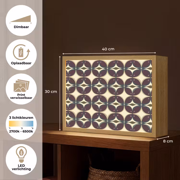 Lightbox - Wandlamp - Cirkel - Retro - Kleurrijk — 10