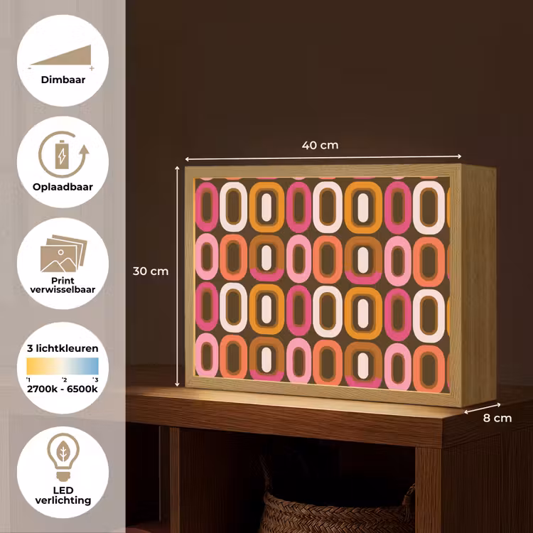 Lightbox - Wandlamp - Modern - Retro - Kleurrijk — 10
