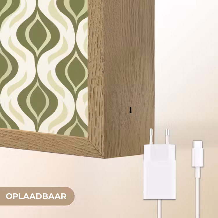 Lightbox - Wandlamp - Patroon - Retro - Groen — 7