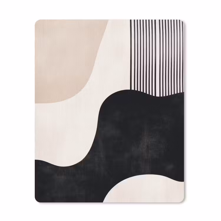 Muismat - Abstract - Japandi - Beige - Modern — 1