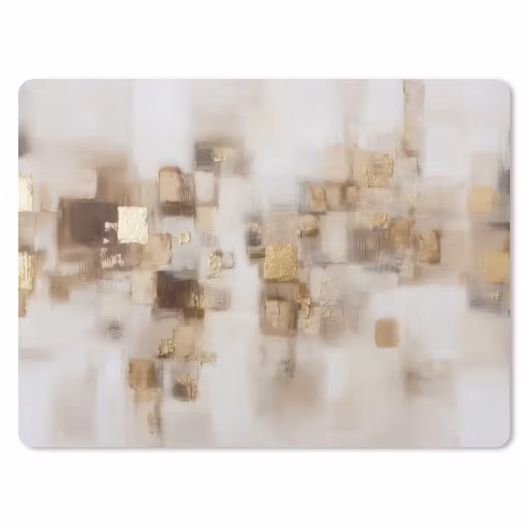 Muismat - Abstracte vierkanten - Aardetonen - Mistig — 1